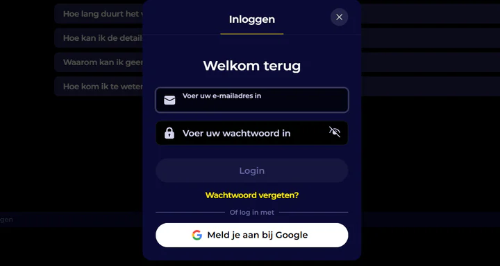 Inloggen bij Nyxbets Casino